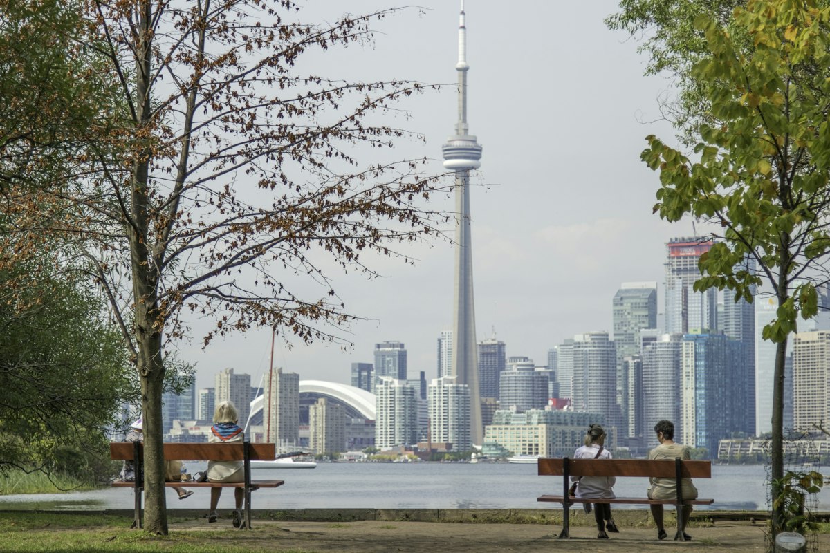 Toronto skyline in evening light